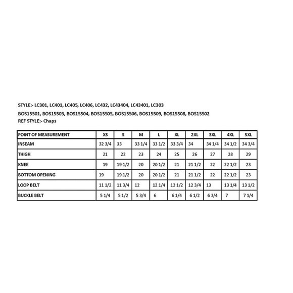 NWT M-Boss Men’s Black Jean Style Vented Leather Chaps Size L Black $150 II206 - Picture 4 of 4